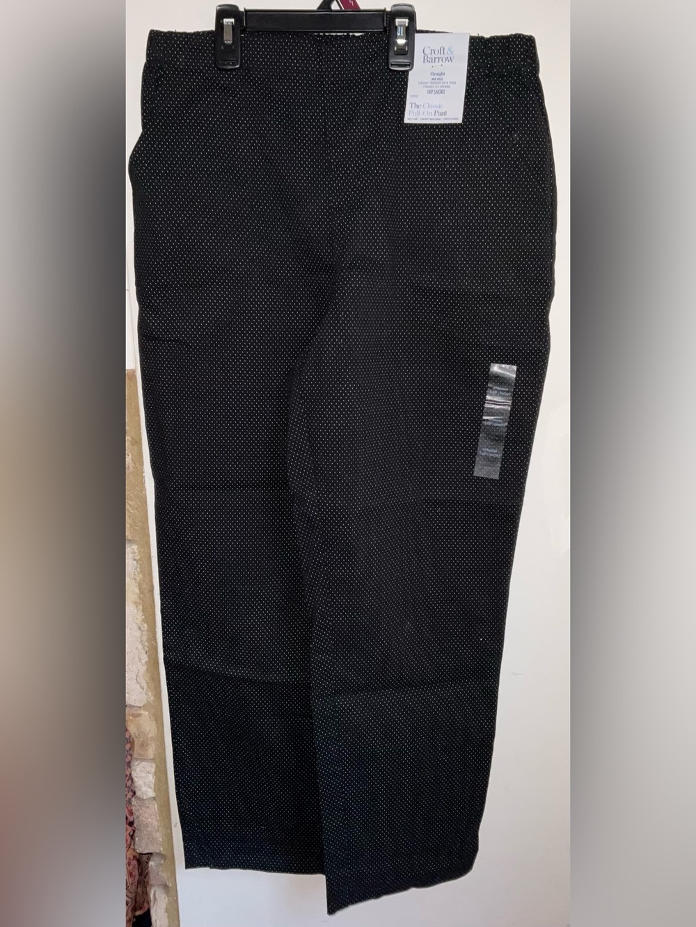 Croft & Barrow Women’s Black Microdot Dress Pants